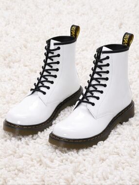 Dr. Martens 1460 White Patent Boots
